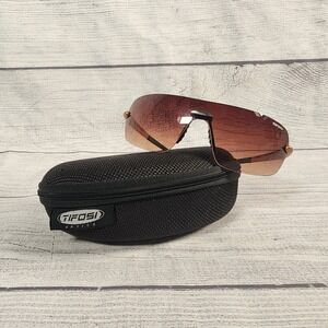 Tifosi Optics Rimless Sport Sunglasses Bronze Gradient Brown Lens with Case